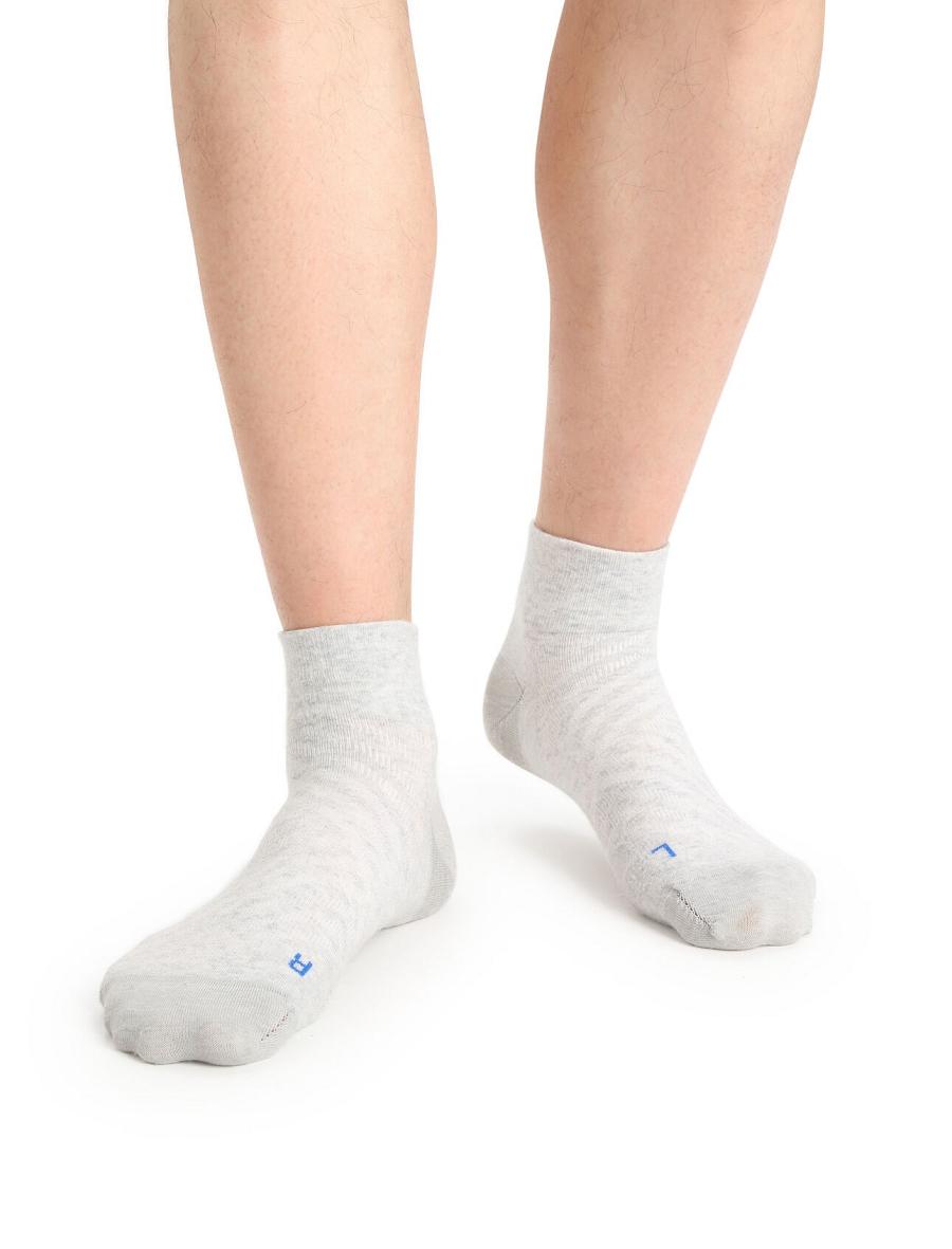 Chaussettes Icebreaker Merino Run+ Ultralight Mini Homme Blanche | FR 1049UZGT